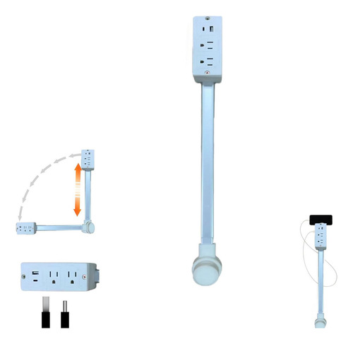 Are- Tomada Giratoria Extensible, Gira 180°, Expansor De