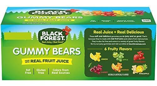 Gomitas De Jugo Natural Black Forest Gummy Bears Candy