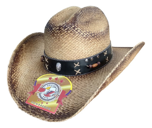 Sombrero Paja Panama Indiana Vaquero Rustico Llanero Vintage