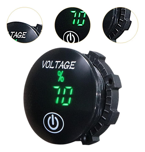 De Voltaje Digital De Automóvil 12 V 24v Voltímetro Verde