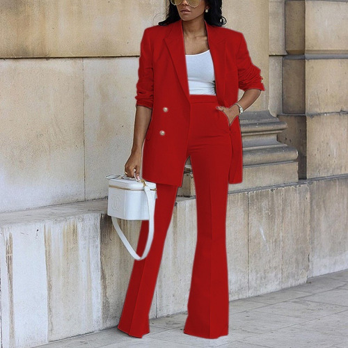 Conjunto De Traje Femenino Blazer Y Pantalones