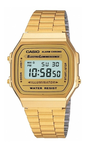 Reloj Casio Retro A-168wg-9a Para Todos Los Estilos - Unisex