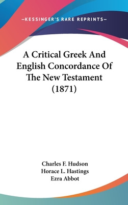 Libro A Critical Greek And English Concordance Of The New...