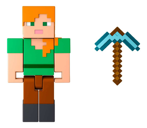Minecraft Figura Original Alex Build-a-portal Mattel Mojang