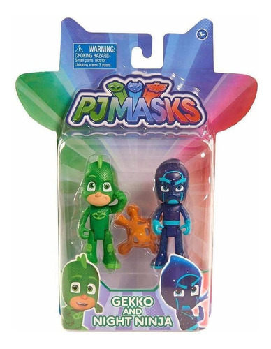 Pj Masks Boneco Lagartixo Com Luz E Ninja Noturno Dtc 4384