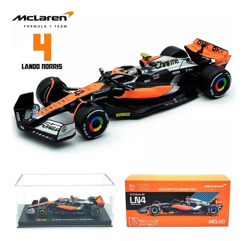 Miniatura F1 2023 Mclaren Mcl60 Norris C/piloto 1/43 Burago