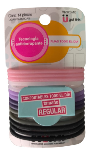 3 Pza Ligas Para Cabello Scünci Elásticas De Silicón 14 Pzas
