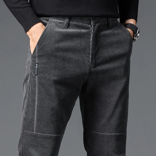 Pantalón De Pana Para Hombre  Pantalón De Algodón Gris Café