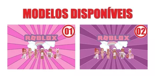 Painel Festa Infantil 120x80cm Roblox Feminino