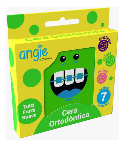 Porta Cera Ortodôntica Angie ® C/ 7 Unidades Caixinha Verde