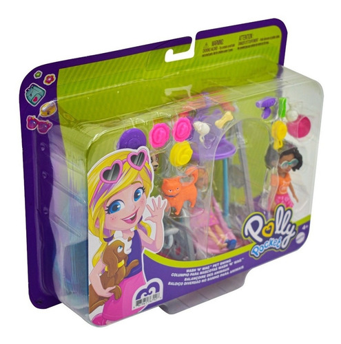 Polly Pocket Set De Muñecas Columpio Para Mascotas