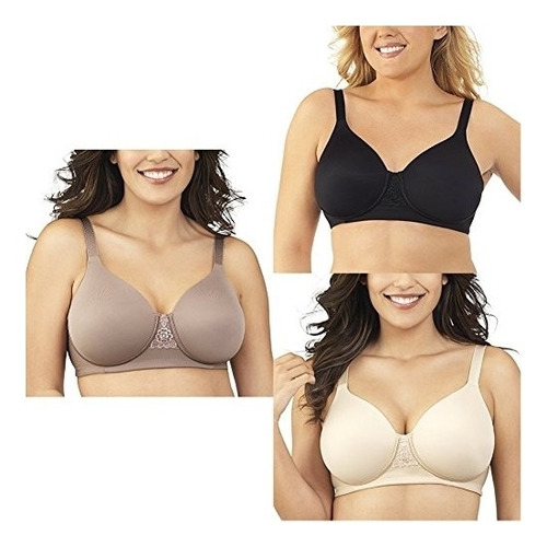 Brasier Con Efecto De Espalda Lisa Sin Alambre 3u Talla 42c