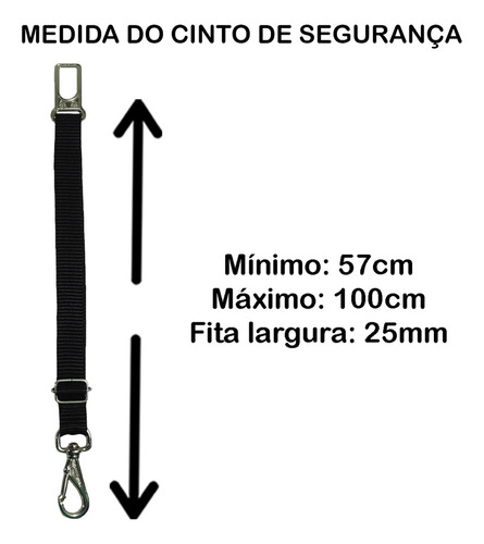 Cadeira Assento Grande Carro Para Pets Golden Border Collie Cor Preto