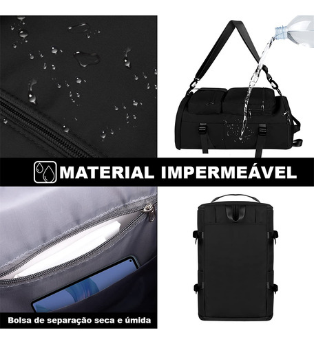 Mochila De Viagem Grande Capacidade Reforçada Vários Bolsos