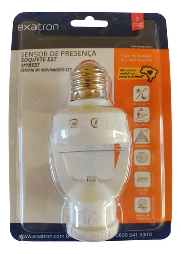 comprar Sensor De Presença Com Soquete Sptoe27 Microcontrolado Exatron