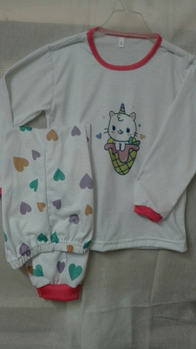 Pijamas Niñas - Princesas -invierno T6-8