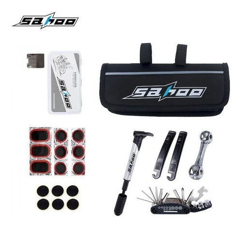 Imagen 3 de 7 de Kit Reparacion Bicleta Parche Solución Llaves Y Estuche