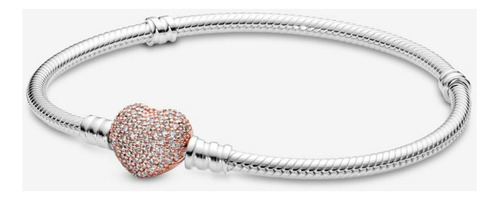 Brazalete Corazon Zirconias Rose Gold