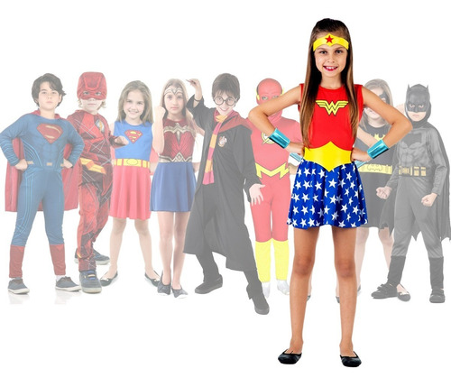 Imagen 1 de 6 de Disfraz Batman Superman Flash Mujer Maravilla Originales