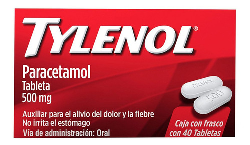 Tylenol Caplets 500mg Caja Con 40 Tab
