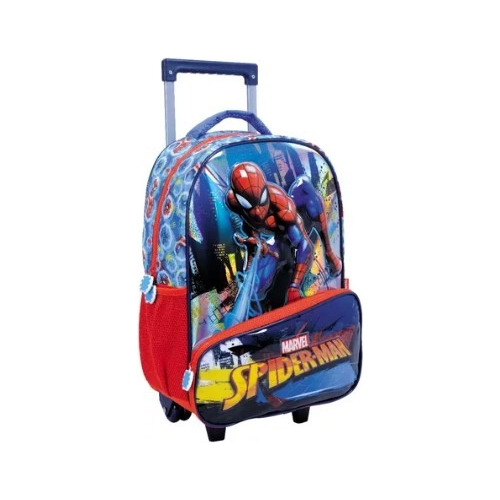 Mochila 17´´ Escolar Con Carro Spiderman Wabro Original C