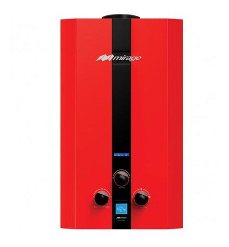Calentador de agua a gas GLP Mirage Flux MBF10BB rojo