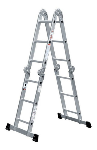 Escalera Multifuncion Aluminio 4 X 3 Articulada 12 Escalones
