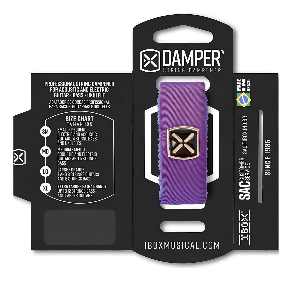 Abafador De Corda Ibox Dtmd22 Damper Premium Medium Roxo