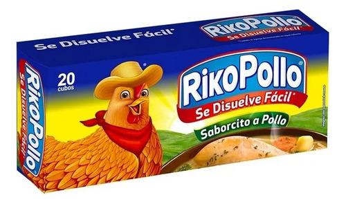 6 Pzas Caldo De Pollo Riko Pollo En Cubo 20 Piezas