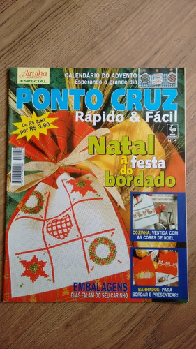 Revista Agulha De Ouro 4 Ponto Cruz Bordados Natal N553