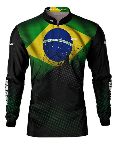 Camisa Camiseta De Pesca Brk Brasil Com Proteção Uv50 Oferta