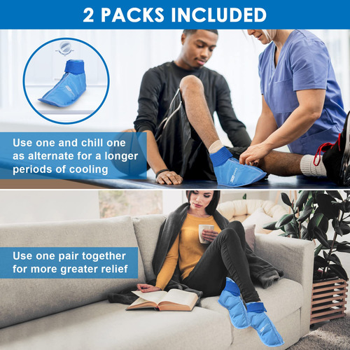 Ice Pack Wrap Comfitech Foot Para Pés Inchados, Fáscios Plan