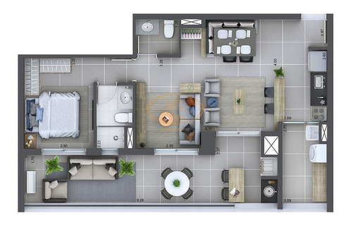 Apartamento Com 2 Dormitório(s) Localizado(a) No Bairro Barra Funda Em São Paulo / São Paulo - 1706:903289