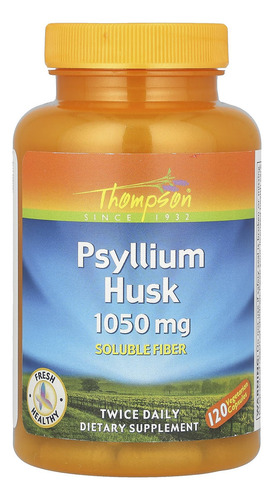 Thompson Psyllium Husk 1050mg 120 Cápsulas Vegetales