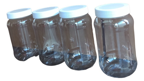 30 Envase Bote De Plastico Frasco Tarro 500 Ml Transparente