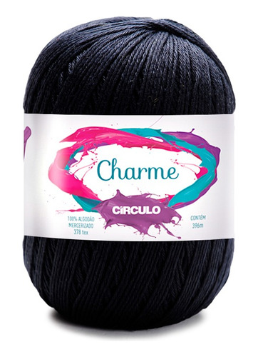 Linha Charme Artesanato Em Crochê E Tricô - Circulo Cor 8990 - PRETO