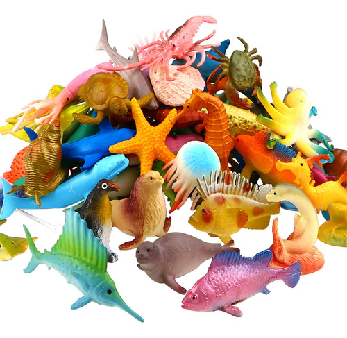 Juguetes De Fúnebreos Ocean Sea Animal, 52 Paquete Mini Mini
