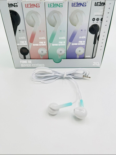 Kit 20 Peça Fone De Ouvido Stereo Lelong Sport Com Microfone