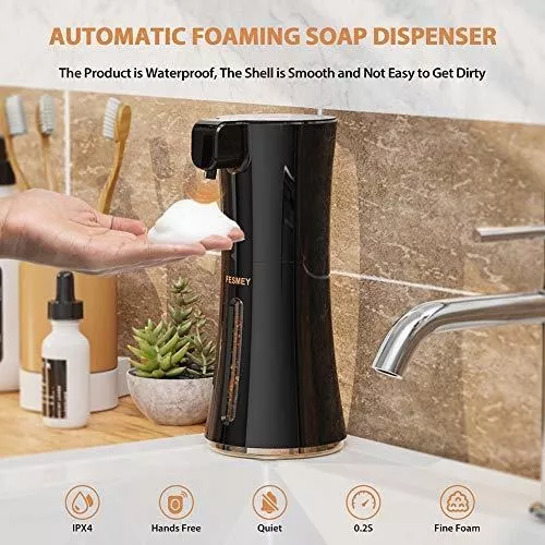 Dispensador automático de jabón para fregadero de cocina y baño,  dispensador de desinfectante de manos a pilas con sensor de movimiento  infrarrojo