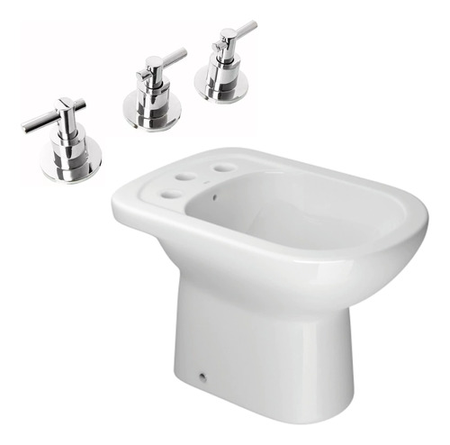 Juego Baño Completo Bidet Deca Vogue Plus + Grifería Aqualaf