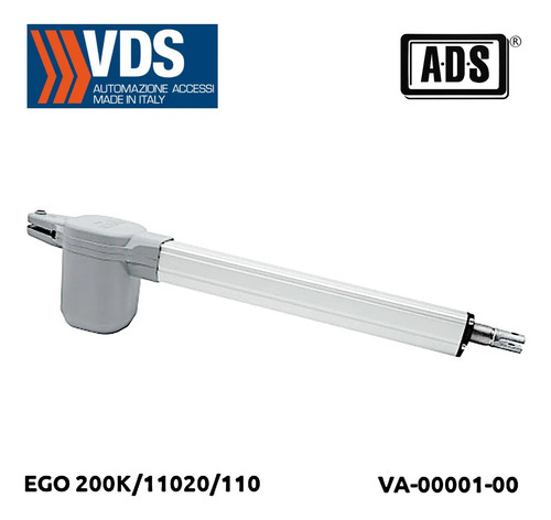 Kit Pistón Electromecánico Abatible Ego Vds 1 Hoja 200k Color Gris