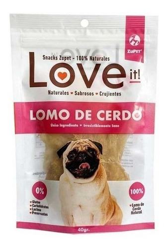 Snack Para Perro Lomo De Cerdo Zupet Love 40 Gr