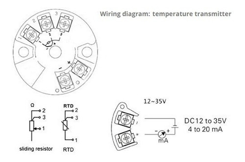 Transmisor De Temperatura Rtd, Pt100 + Pt100 Cable Blindado