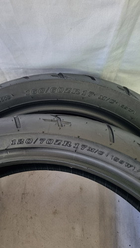 Par De Pneu Dunlop Trailmax 160/60 17 E 120/70 17 Usado (Usado)