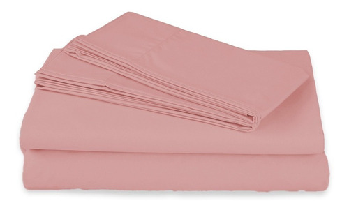 Spring Air Juego De Sabanas Microfibra - Queen Size Color Rosa claro Diseño de la tela Liso