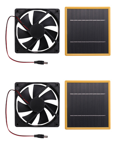 2 Extractores De Aire Con Ventilador De Escape Solar De 12 V