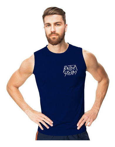 Britney Spears Pocket Logo Playera Sin Mangas Tank Top Gym 