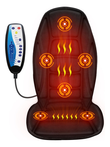 Masajeador De Espalda Con Calor Y Vibración Para Silla Color