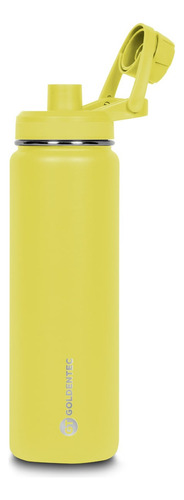 Garrafa Térmica Inox Goldentec Thermos 750 Ml Para Bebidas Q Cor Amarelo