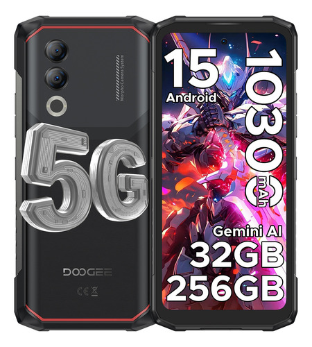 Doogee Blade20 Turbo Android 15 5g Teléfono Rugerizado 10300mah Cámara 50mp 32gb Ram+256gb Rom Celular Resistente
